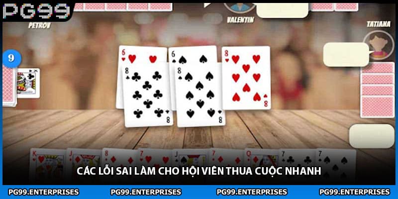 Các lỗi sai làm cho hội viên thua cuộc nhanh